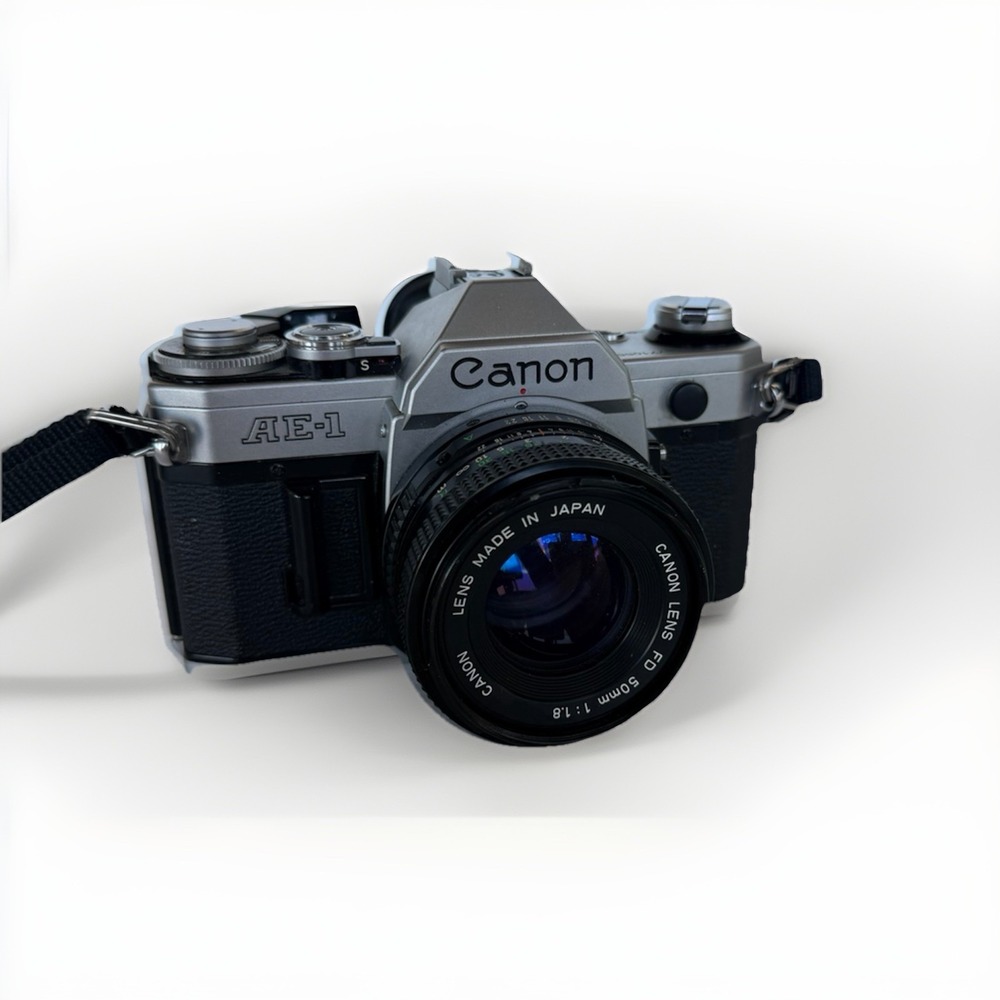 Canon AE-1 35mm Film Camera w/ FD Lens Untested Vintage SLR Japan - Picture 2 of 7